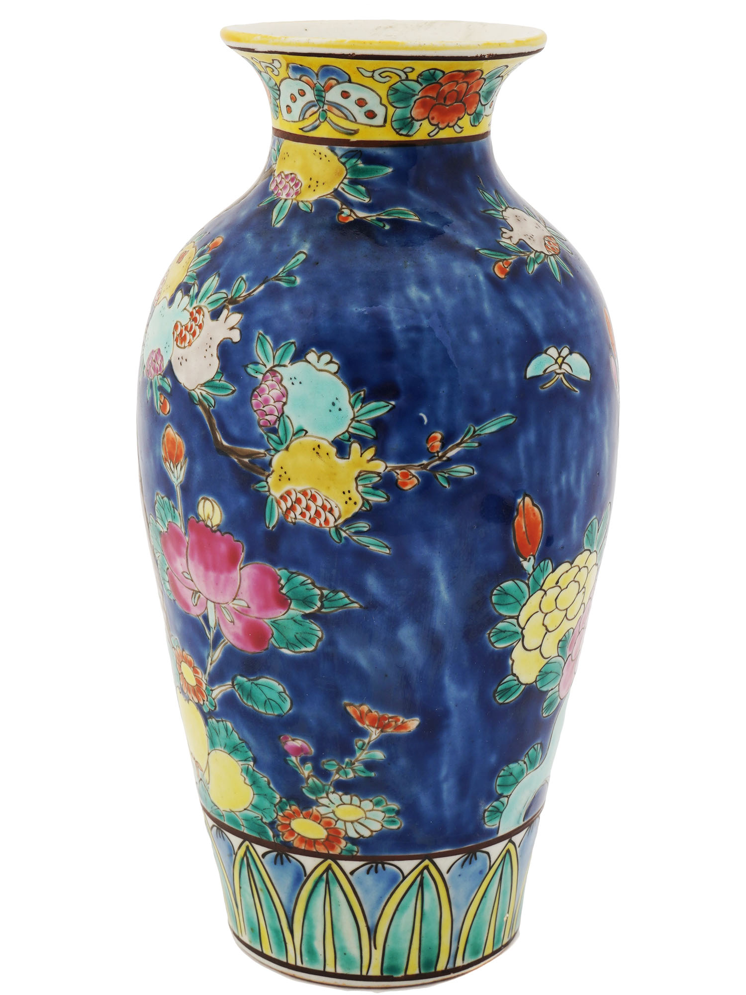 ANTIQUE CHINESE QING HAND PAINTED PORCELAIN VASE PIC-1